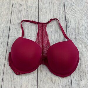 Victoria's Secret 36D Racerback T-shirt Push-up Bra Full Coverage Front Close